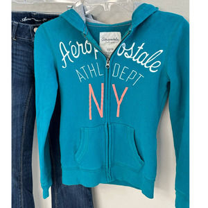 AEROPOSTALE NY‎ Women's zip up Hoodie, Turquoise, size XS